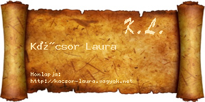 Kácsor Laura névjegykártya